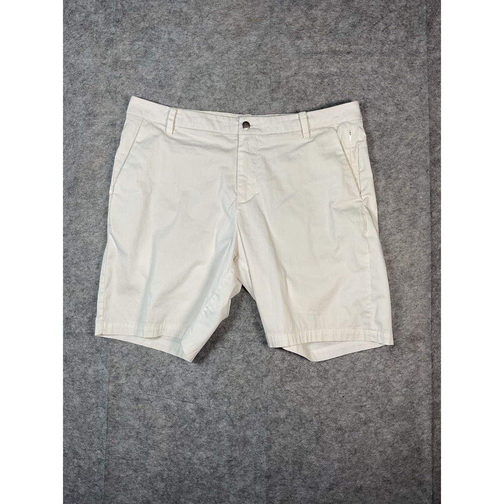 Lululemon Commission Short Mens Size 36 Blue Slim Fit 9" White